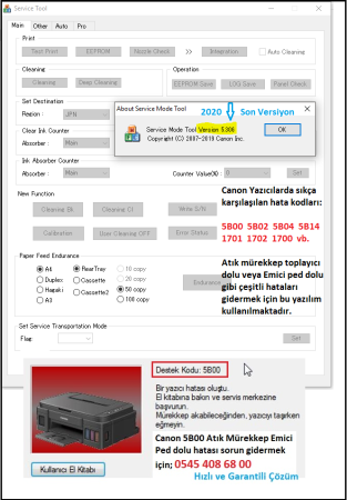 Canon G3400 Reset Prg - 1